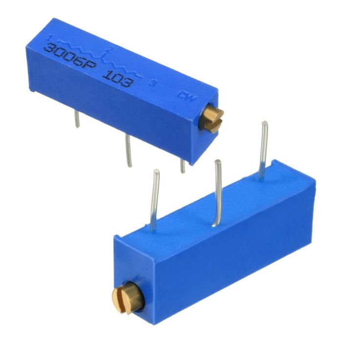 3006%20103%2010K%20Multiturn%20Precision%20Variable%20Resistor%20Cermet%2010K%20Ohm%20Potentiometer%2010K%20Ohm%20103%203%20Pin%20750mW%2019mm%20Trimpot%20Trimmer%20Side%20Linear%20Trimming%20Potentiometer%20VR%20Pot%20Electrical%20Circuitry%20&%20Parts%20-%20Image%202