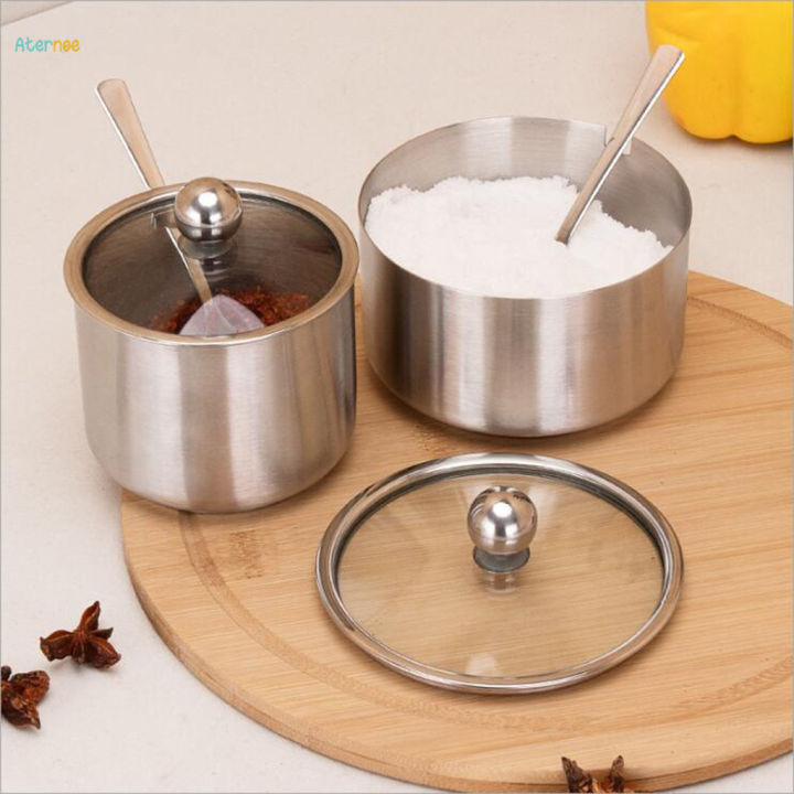 Spice%20jars%20with%20spoons%20Stainless%20steel%20spice%20jars%20Spice%20pots%20see%20-%20Image%205