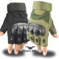High quality half finger Military Grade tactical Hand Gloves for biker - Black and Army green.