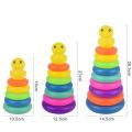 Baby puzzle development rainbow tower nesting toys 0-3 years old baby tumbler toys Color Stacking Rings Cups Toy Kids Toddler.