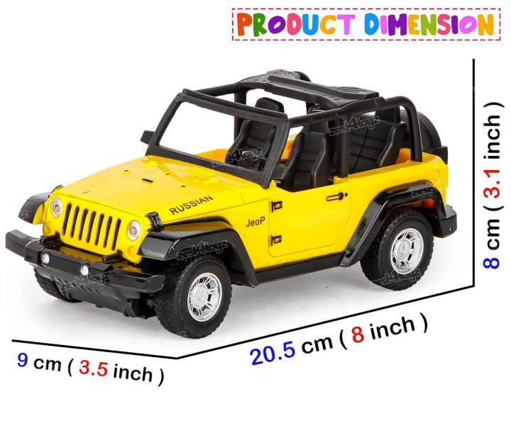 Remote Controlled (rc) Rechargeable Wrangler Model Jeep Toy Car for Kids 1:22