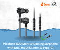 Plextone G20 Mark IV Gaming Earphone With Dual Input (3.5mm & Type-C). 