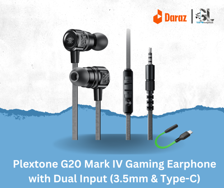 Plextone G20 Mark IV Gaming Earphone With Dual Input (3.5mm & Type-C)