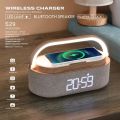 COSLUR S29 Bluetooth Speaker 2500Mah Battery Supports 15W Wireless Charging Digital Clock Display Night Light Alarm Clock.
