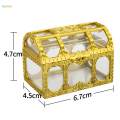 Transparent Treasure Chest Boxes for Wedding Baby Shower Ornament S. 