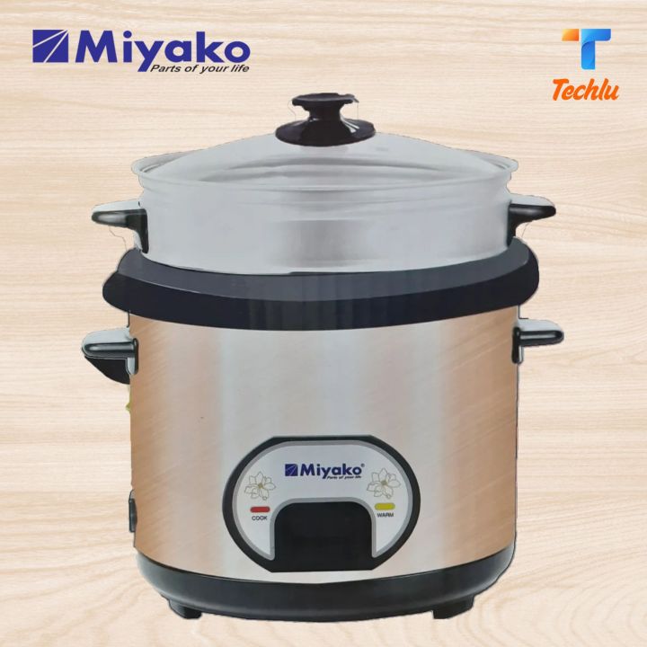 Miyako 3 In 1 Electric Rice Cooker /Miyako Rice Cooker Double Pot 1.8 Ltr. ASL-1180-KND-ROSE