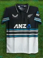 New Zealand Jersey 2026/27 Premium Cricket Jersey For Men - Half Sleeve Collar Polo Jersey - New Zealand Cricket Jersey 2026. 