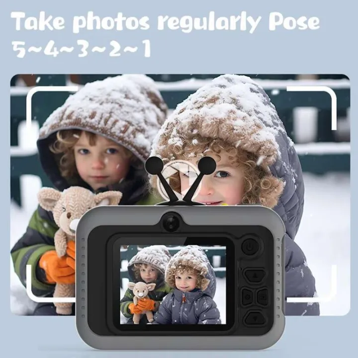zpd%20Childrens%20cartoon%20selfie%202.0-inch%20IPS%20screen%20high-definition%20digital%20camera,%20portable%20camera%20with%20tethered%20silicone%20shell,%20educational%20toyInstant%20Cameras%20-%20Image%204