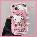 itel A50 Cartoon Pink KT Cat Phone Case Soft Protection Back Cover. 