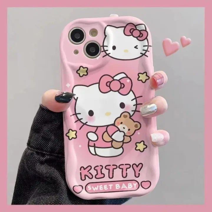 itel%20A50%20Cartoon%20Pink%20KT%20Cat%20Phone%20Case%20Soft%20Protection%20Back%20Cover%20-%20Image%202