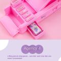 【Bestseller Alert】 New Combination Lock Pencil Box Learning upplie Mechanical Deformation Cartoon Pencil Cae Rabbit Multifunctional Cartoon Pen Cae Girl Gift. 