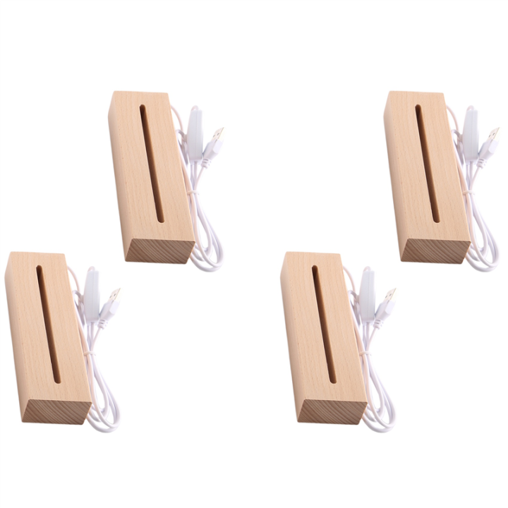 Wooden Light Base,Wood LED Display Base Pedestal Light Lamp Stand for Acrylic,Crystal,Night Light,Resin Art