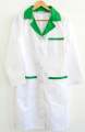 Women’s Micro Twill Suiting Fabric Doctor Coat with Contrast Collar & Pockets.