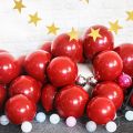 100Pcs Ruby Red Balloon Glossy Metal Pearl Latex Balloons Chrome Metallic Colors Air Balloons Wedding Party Decoration.
