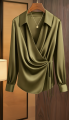 Women’s Soft Satin Silk Top – Stylish Wrap Design.
