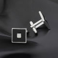 (New)Men Cufflink Exquiite quare Black Enamel Paint Cufflink Modern.