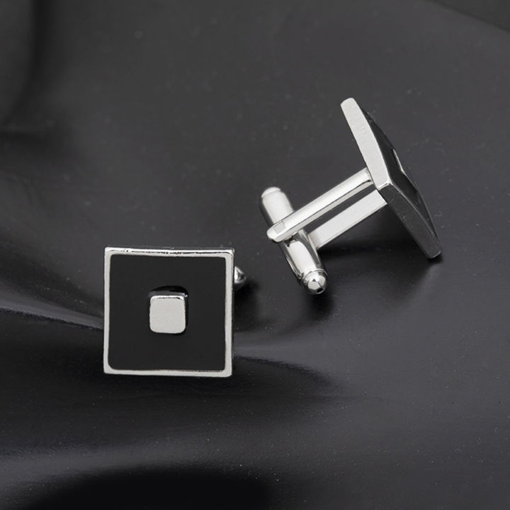 %EF%BC%88New%EF%BC%89Men%20Cufflink%20Exquiite%20quare%20Black%20Enamel%20Paint%20Cufflink%20Modern%20-%20Image%207