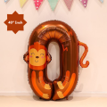 40” Inch Animal Shaped Number Foil Balloon for Birthday, Events and Party Decoration Items- (Pack of 1 Pcs). 