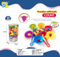 Early education soft rubber suction cups, animal rainbow counting, color and shape classification, STEM puzzle children's toys. 