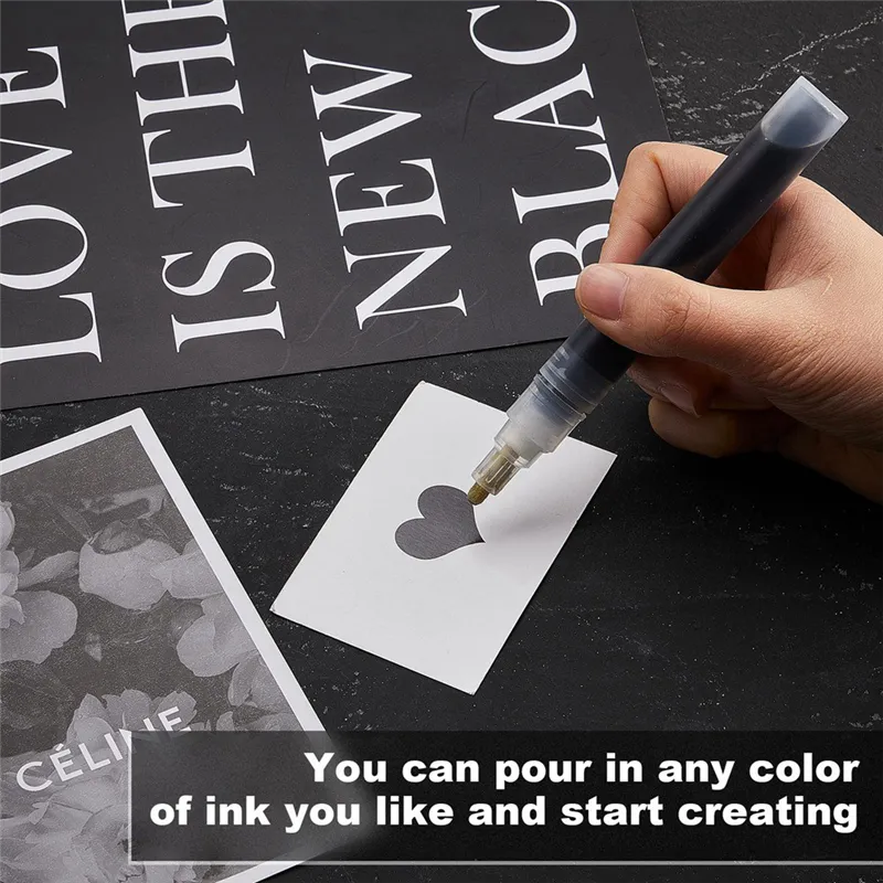 New Empty Fillable Blank Paint Pen Marker Refillable Paint Pen