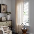 Useful Boho Windows Sheer Curtain with Tassel Home Decor Window Curtain Solid Color Easy to Install. 