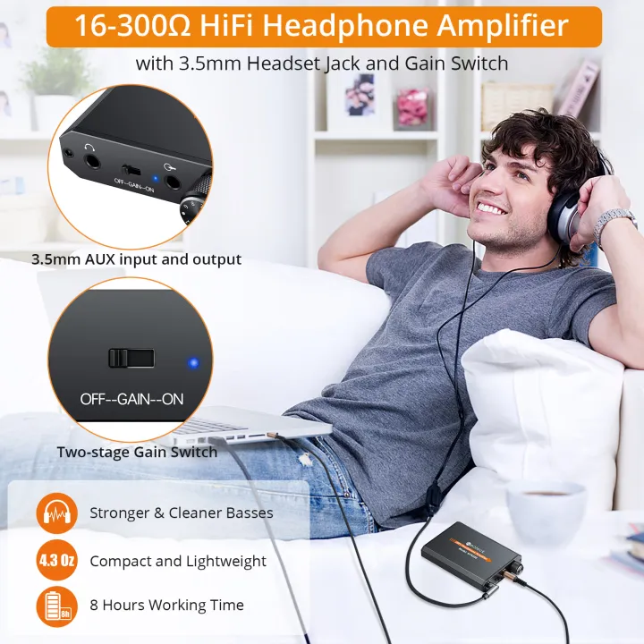 Neoteck%20Portable%20HiFi%20Headphone%20Amplifier%203.5mm%20AUX%20Input%20Output%2016-300%20Ohm%20Rechargeable%20Mini%20Earphone%20Amp%20For%20Phones%20-%20Image%202