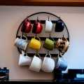 Hanging Metal Mug Organizer Cup Display Stand Kitchen Rack - Display Your Mugs In Style.