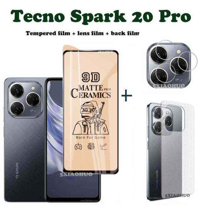 Tecno%20Spark%2020%20Pro%20Tempered%20Glass%20Tecno%20Spark%2020C%20Screen%20Protector%20Tecno%20Spark%2020%20Full%20Cover%20Screen%20Matte%20Privacy%20Glass%203In1%20Carbon%20fiber%20back%20film%20-%20Image%204