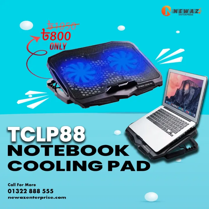 TCLP-88%20Cooling%20Pad%20For%2013-17%20Inch%20Laptops%20Gaming%20Notebook%20with%202%20large%20Fans%20-%20Image%202