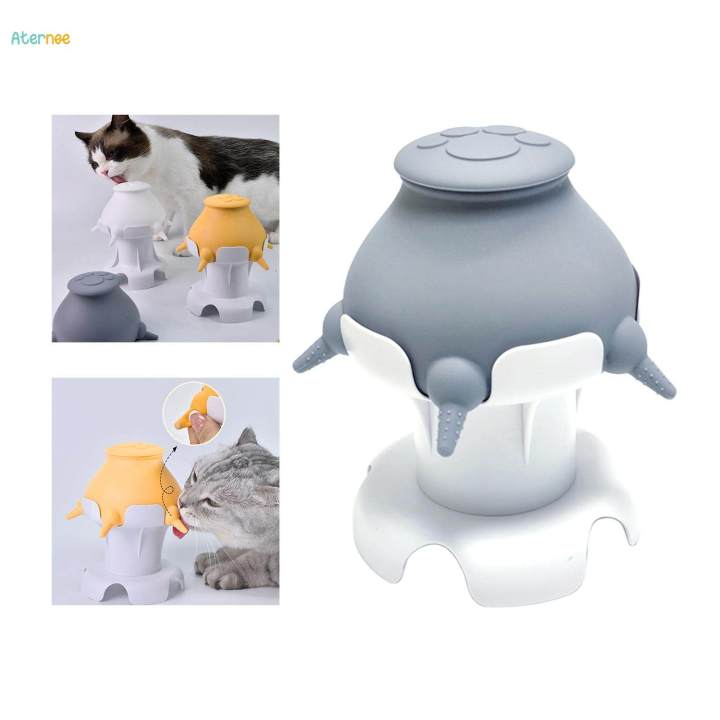 Pet%20Milk%20Bowl%20Pets%20Nursing%20Bottle%20Anti%20Choking%205%20Nozzles%20Nursing%20Station%20Gray%20Hollow%20Base%20-%20Image%204