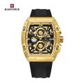 NAVIFORCE NF8052 Luminous Hollow Dial Barrel-shaped Sports Watch. 