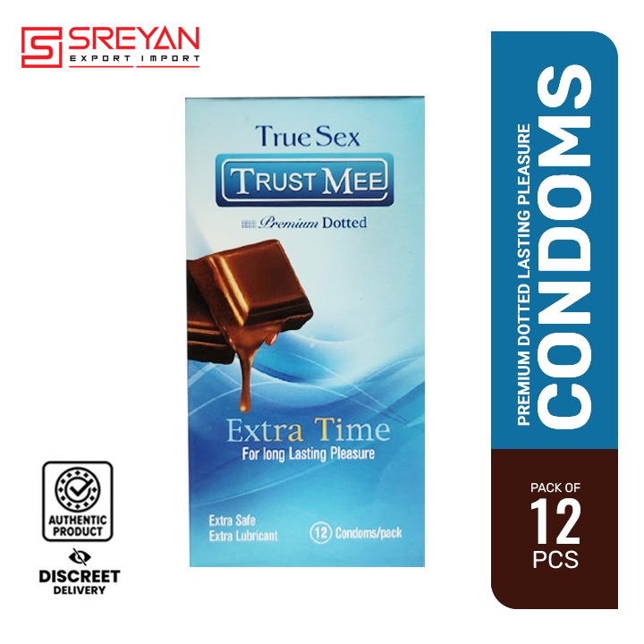 Trust Me Chocolate Premium Dotted Mutual Pleasure Condom - 12Pcs Pack