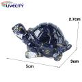 Faux Crystal Turtle Figurine Sparkling Crystal Turtle Figurine Exquisite Resin Tortoise Statue for Home Office Car Decor Southeast Asian Delight Artificial Tortoise Ornament.