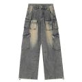 EmotionaE Multi-pocket Design Streetwear Cargo Pants Women Autumn Winter Wide-leg Trendy Niche Washable Oversized Jeans Women Y2k Baggy.
