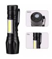 Rechargeable/Portable/Stylish mini Telescopic Zoom Flash Light. 