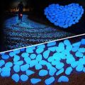 50 Pcs Glow Stone Luminous Pebbles for Aquarium Fish Tank Garden Decor Glow In The Dark Stones. 