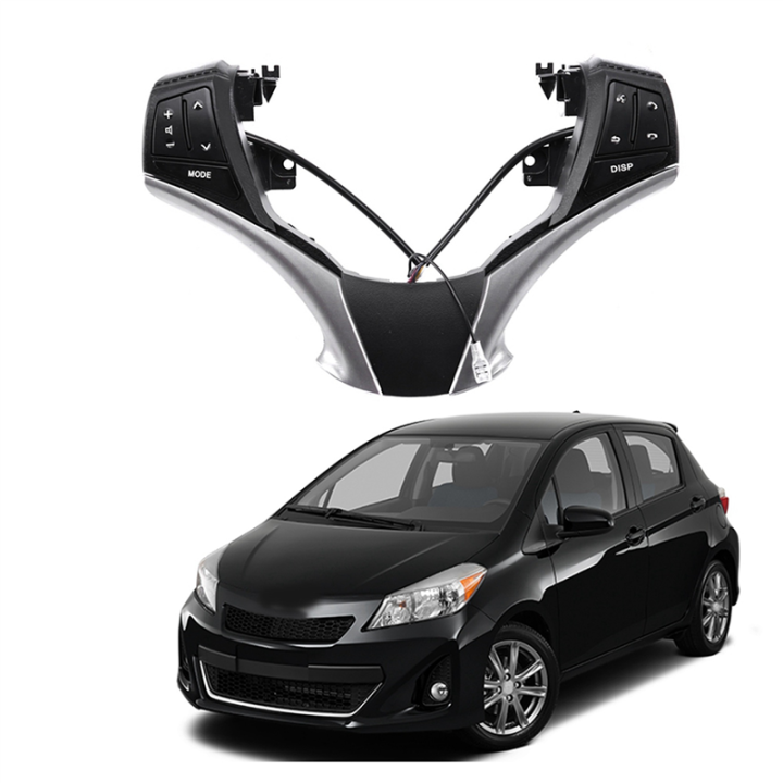 2X%20Audio%20Control%20Switch%2084250-0D120%2084250-0D120-E0%20Multifunctional%20Steering%20Wheel%20Fit%20for%20Toyota%20Yaris%202013-2016%2010%20Key%20-%20Image%203