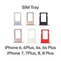 Sim Slot Card Tray Holder For iPhone 6/6s,6Plus/6s Plus Replacement Parts. 
