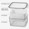 Refrigerator Storage Box Fridge Organizer Fresh Vegetable Fruit Boxes Drain Basket Storage Containers Pantry Kitchen Organizer. 