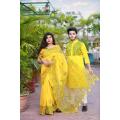 Dhupian Sari And Dhupian Punjabi For Combo Couples Clothing - Sari. 