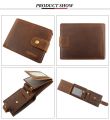 Royal Bagger Short Wallet for Men Crazy Horse Leather RFID Blocking Man Purse Retro Card Holder Leather Wallets Business. 