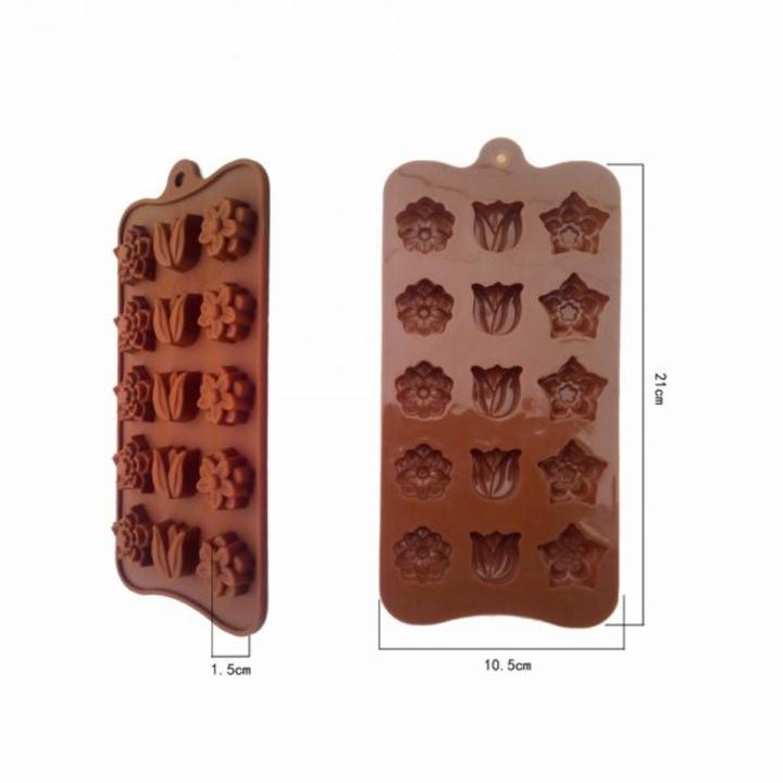 NEW TULIP FLOWER SHAPED CHOCOLATE MOULD CAKE TOOLS CANDY MOLD SILICONE BAKEWARE CUPCAKE CAKE TOPPER B037