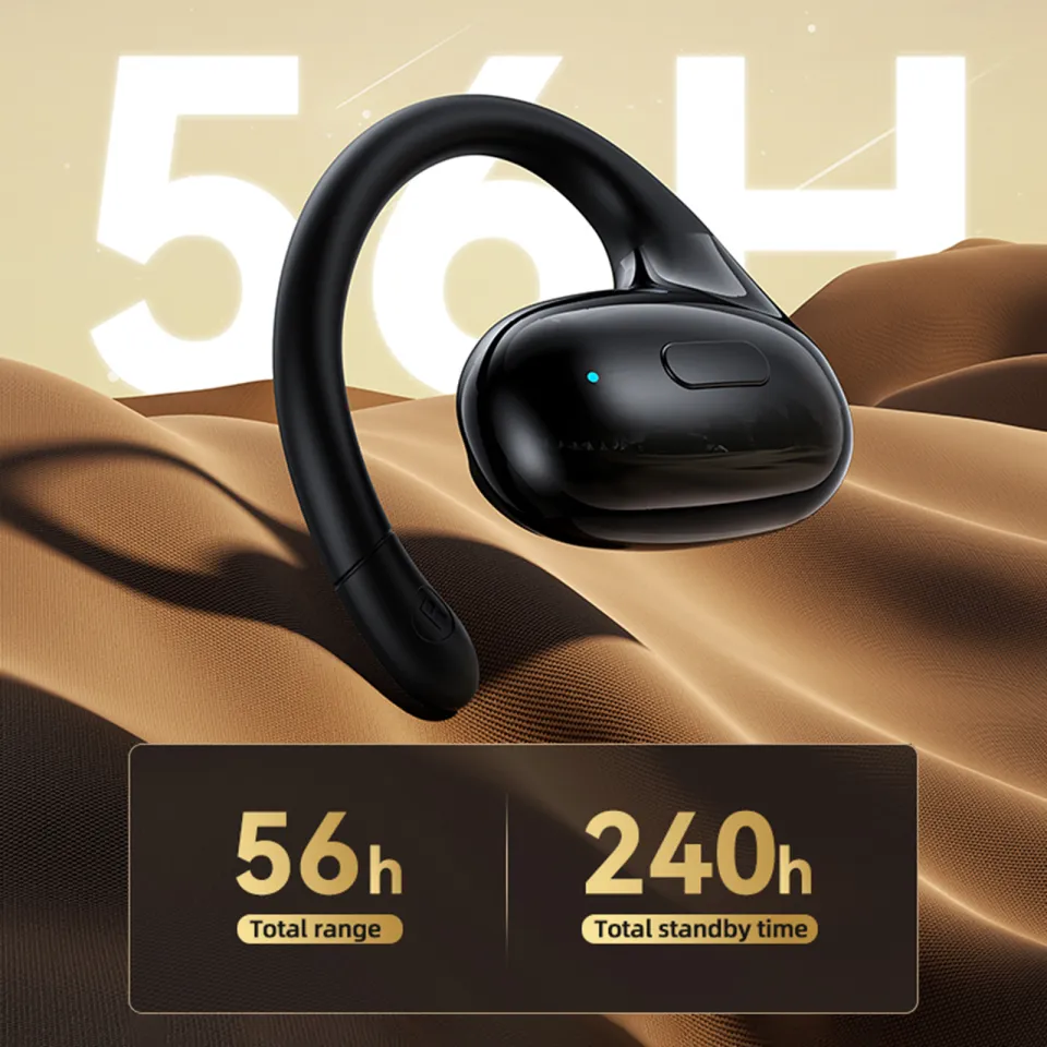 T18 Open Ear Headphones Wireless Earbuds With Earhooks Built In Mic Headset  Ultra-Long Life Battery Earphones For Running Workout Sport Hiking Working - Main Image