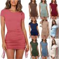 2022 New Summer Fashion Women Dress Slim Casual O-Neck Dresses Vestidos Bodycon Casual Dress Party Dresses direct sales. 