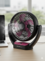 JYSUPER JY-2523 Wireless & Cordless Up-Down Movable USB Table Fan - High Airflow, Low Noise, Personal Cooling Fan for Bedside, Study, Work & Outdoor Use - Energy Efficient & Durable. 