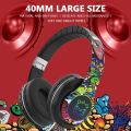 Glowing Bluetooth Headphones king kong Graffiti Wireless Earphones With Mic Noise Cancel Headphones HiFi Deep Bass gamer headset. 