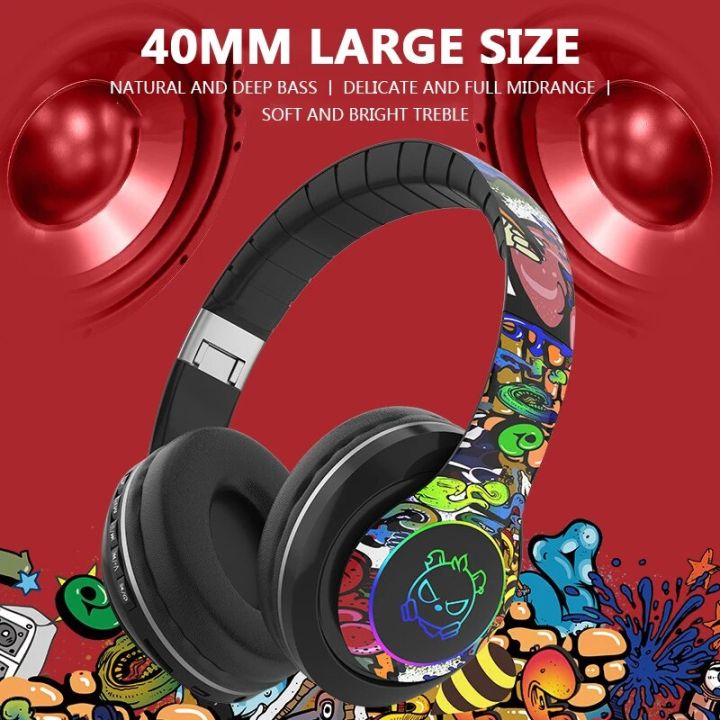 Glowing%20Bluetooth%20Headphones%20king%20kong%20Graffiti%20Wireless%20Earphones%20With%20Mic%20Noise%20Cancel%20Headphones%20HiFi%20Deep%20Bass%20gamer%20headset%20-%20Image%204