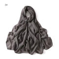 Viscose Hijab Scarf Double Stitches Edge Plain Cotton Modal Muslim Women Scarf Soft Lightweight Shawl Rayon Scarf Hijab 185x85cm. 