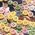 100pcs 9mm Mixed 4 Hole Wooden Buttons For Clothing Decorative Sewing Button Accessories Scrapbooking Crafts Home Decor. 