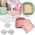 Sandwich Storage Box Silicone Lunch Box Food Storage Case Reusable Microwave Lunch Box Food Storage Container School Breakfast.